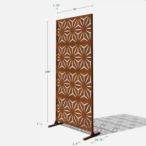corten star privacy screen set