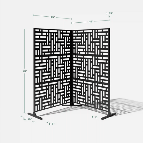 corten blocks privacy screen set