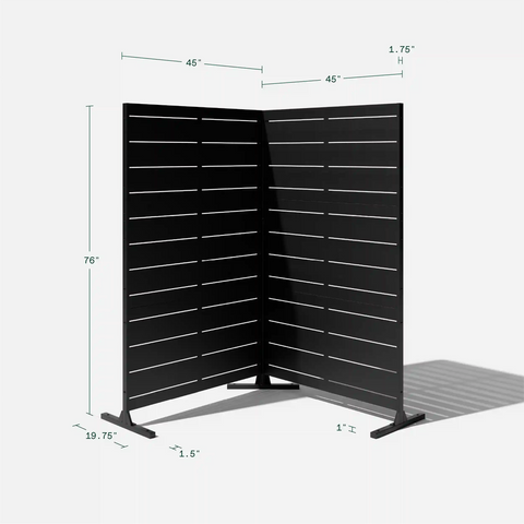 corten linear privacy screen set