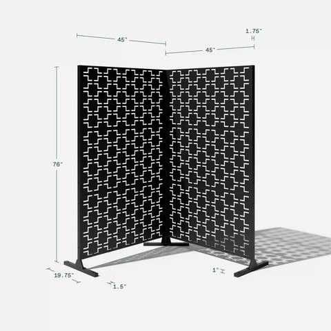 corten quadra privacy screen set