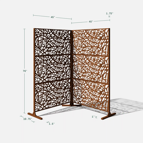 corten web privacy screen set