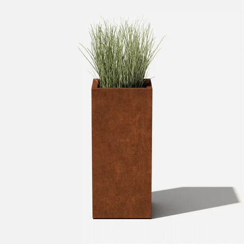 corten pedestal planter