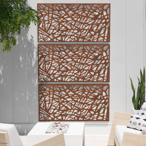 corten web privacy screen set