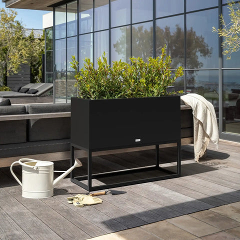 block raised long box planter