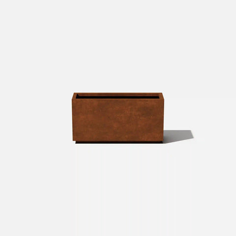 corten long box planter
