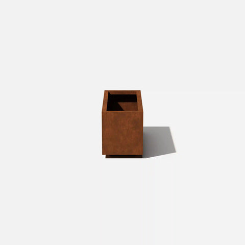 corten long box planter