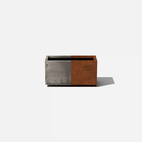 corten long box planter