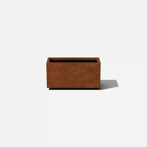 corten long box planter