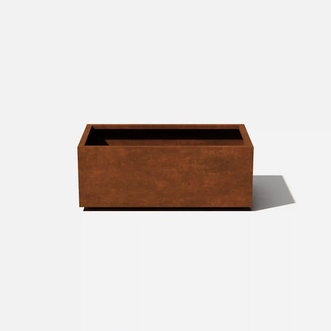 corten long box planter