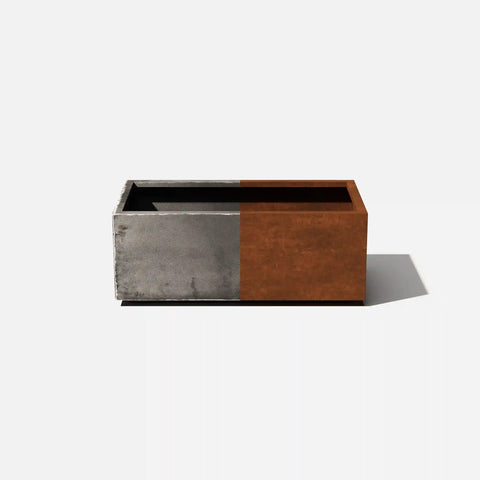 corten long box planter