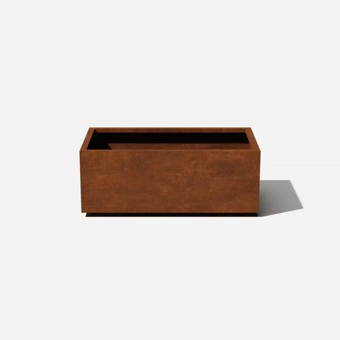 corten long box planter