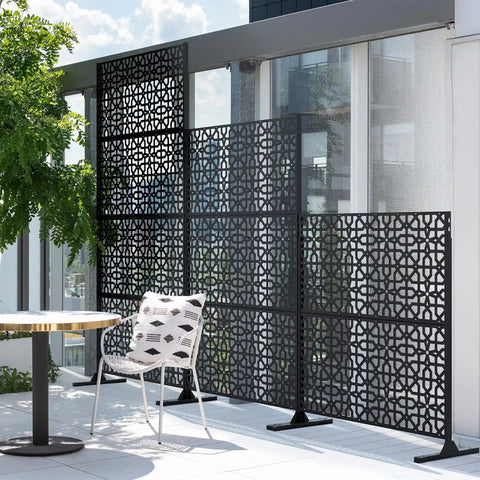 corten parilla privacy screen set