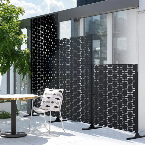corten quadra privacy screen set