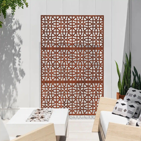 corten parilla privacy screen set