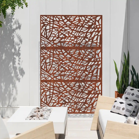 corten web privacy screen set