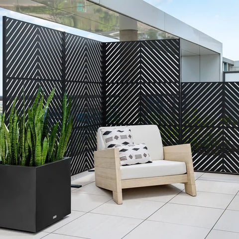 corten arrow privacy screen set
