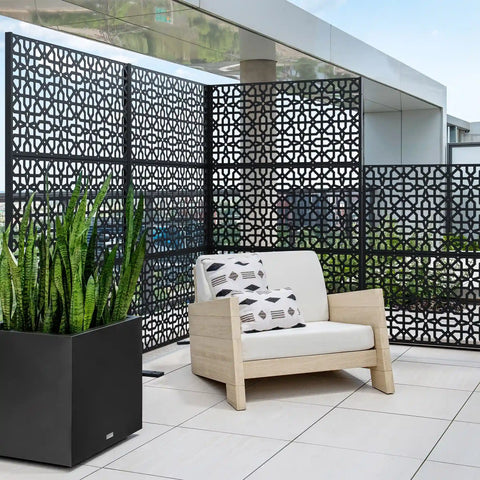 corten parilla privacy screen set