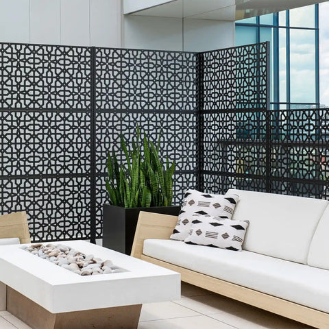 corten parilla privacy screen set