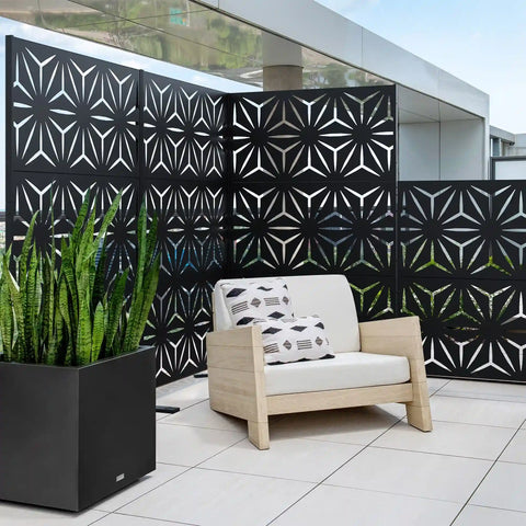 corten star privacy screen set