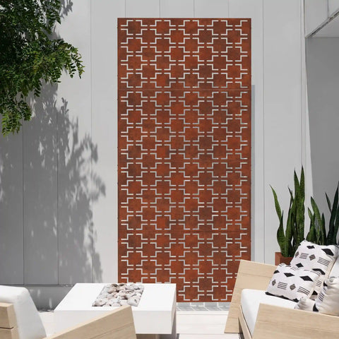corten quadra privacy screen set