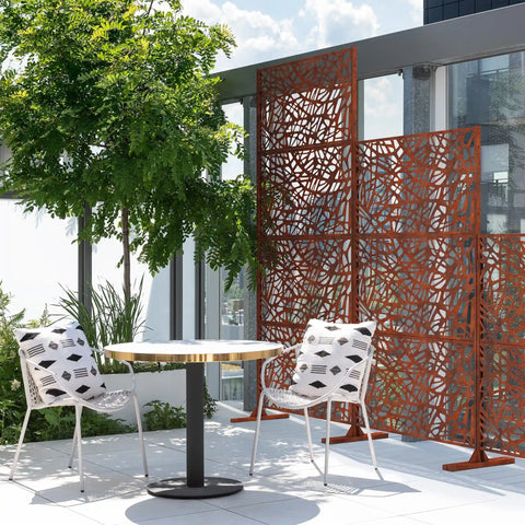 corten web privacy screen set