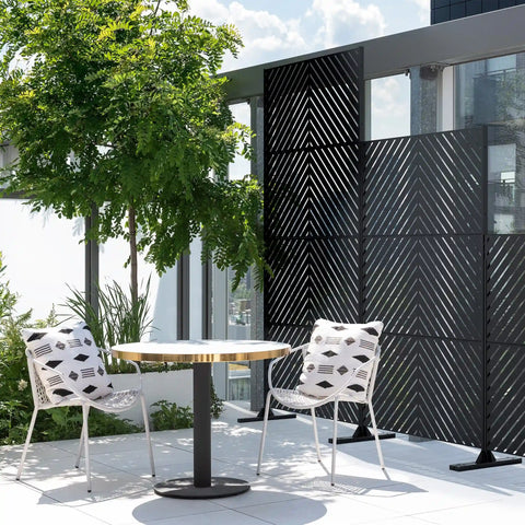 corten arrow privacy screen set