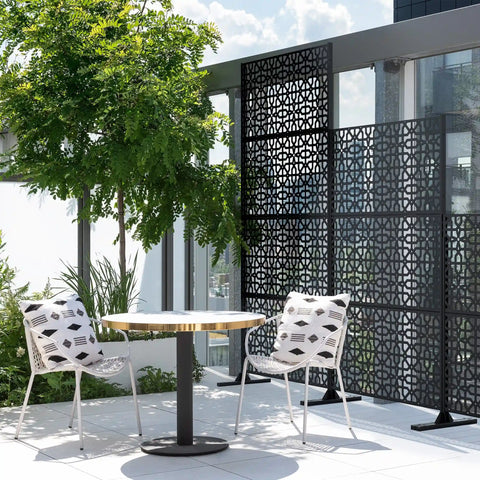 corten parilla privacy screen set