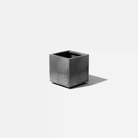 corten cube planter
