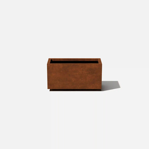 corten long box planter