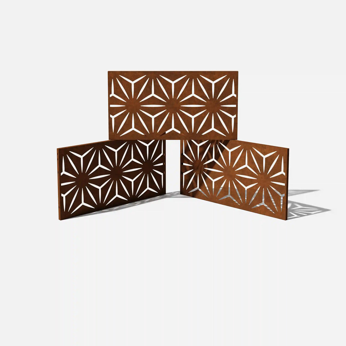 corten star privacy screen set
