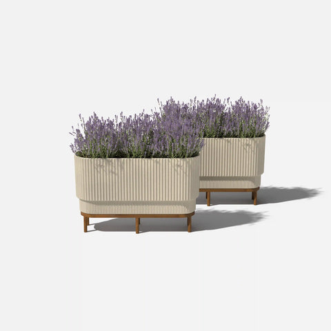 demi raised long planter