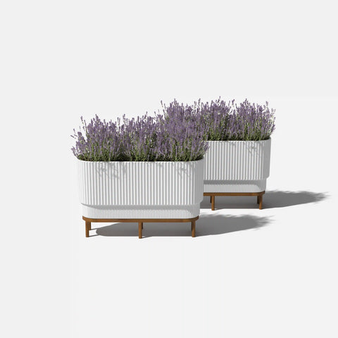 demi raised long planter