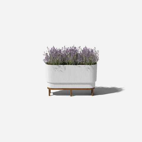demi raised long planter