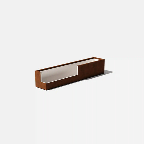 corten window box planter