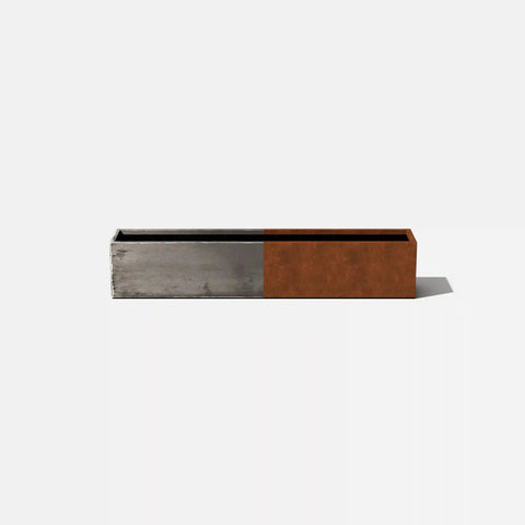 corten window box planter