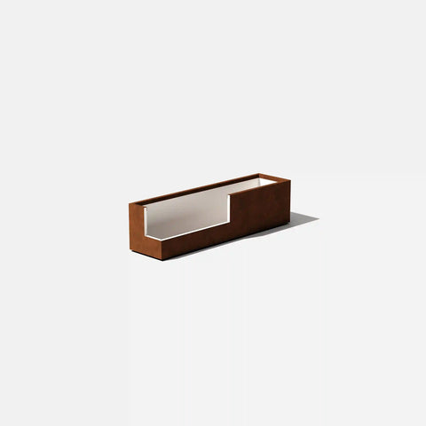 corten window box planter