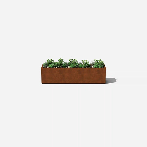 corten window box planter