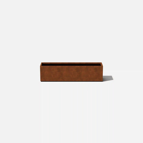 corten window box planter